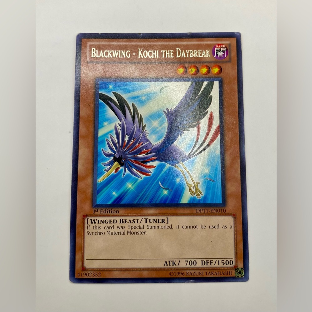 YU-GI-OH! Blackwing - Kochi the Daybreak Card; 1st Edition; DP11-EN010; RARE